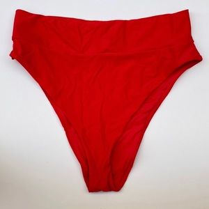 Aerie XL red high waist swim bikini bottom